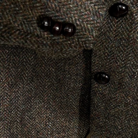 Gerrard Tailoring Ltd. Harris Tweed Herringbone Wool Blazer Brown 40R Ireland - Picture 4 of 9